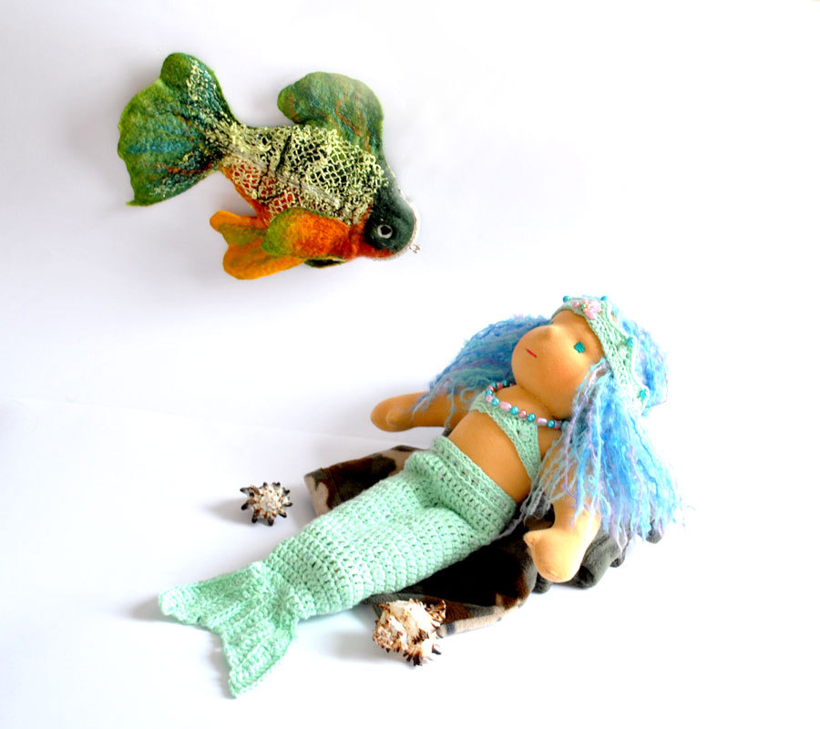 Mermaid Waldorf Doll crochet set