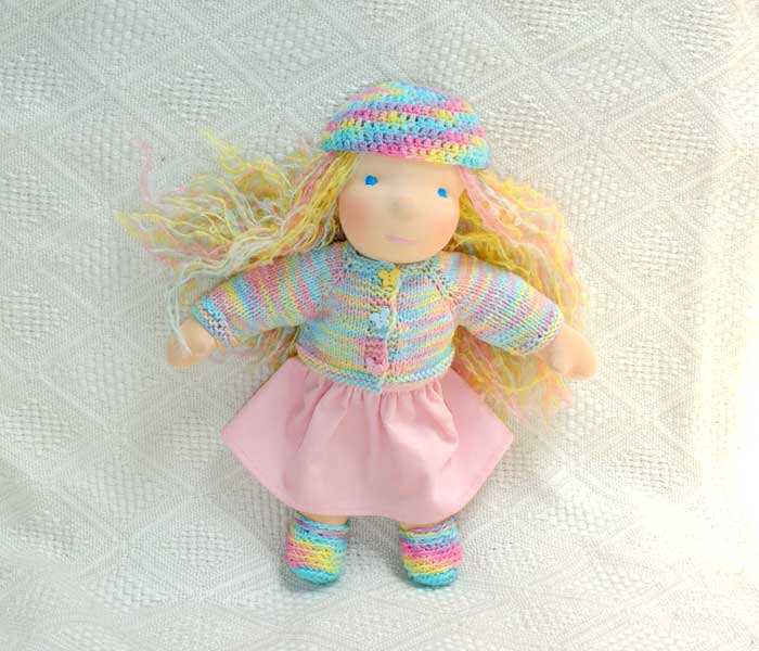 sweater hat  scarf and socks waldorf doll clotes