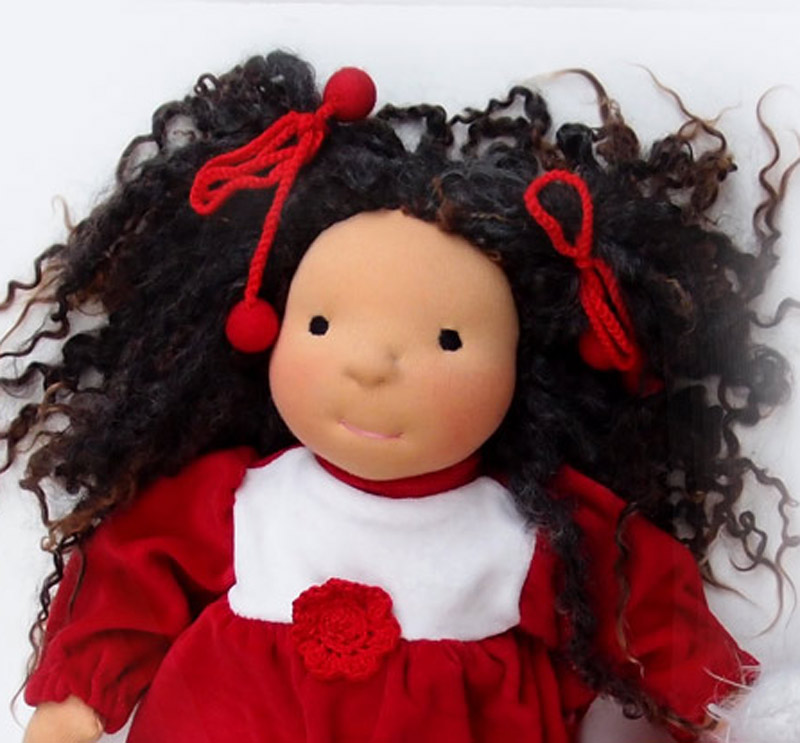 Wig Doll Curly hair - waldorf doll making supplies