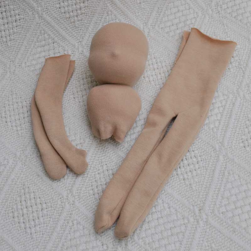 Doll Kit - pre sewn body and ready head for one doll 15