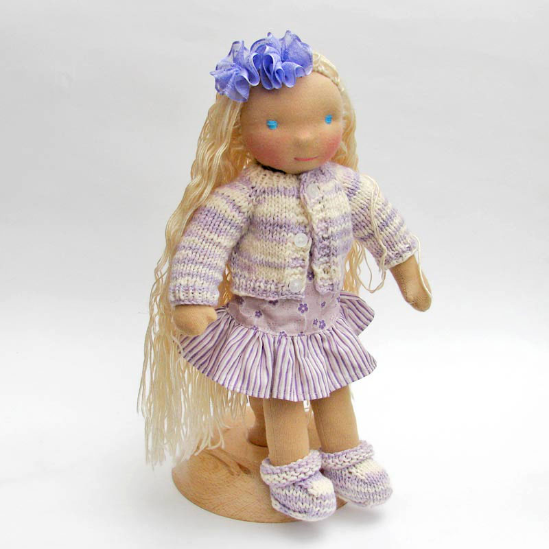 waldorf doll Lavanda long stylable shiny hair