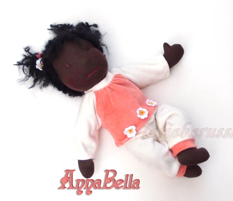 AnnaBella dark skien- Waldorf doll baby 14 in doll